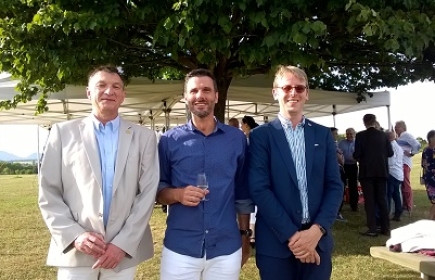 Yves Dreyer, Patrick Blanc (President du RC Morges) et Mathieu Jeannet (notre président)